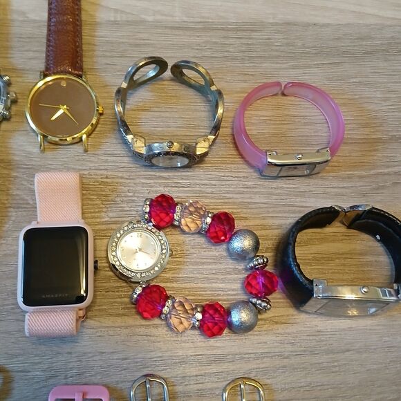 Huge Watch Lot of 25+ Mixed Brands Vintage & Modern Parts/Repair Untested-Box 42 main image 3